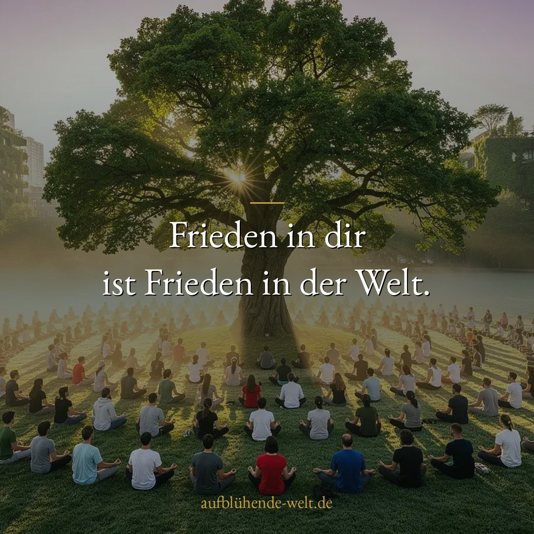Frieden in dir ist Frieden in der Welt.
