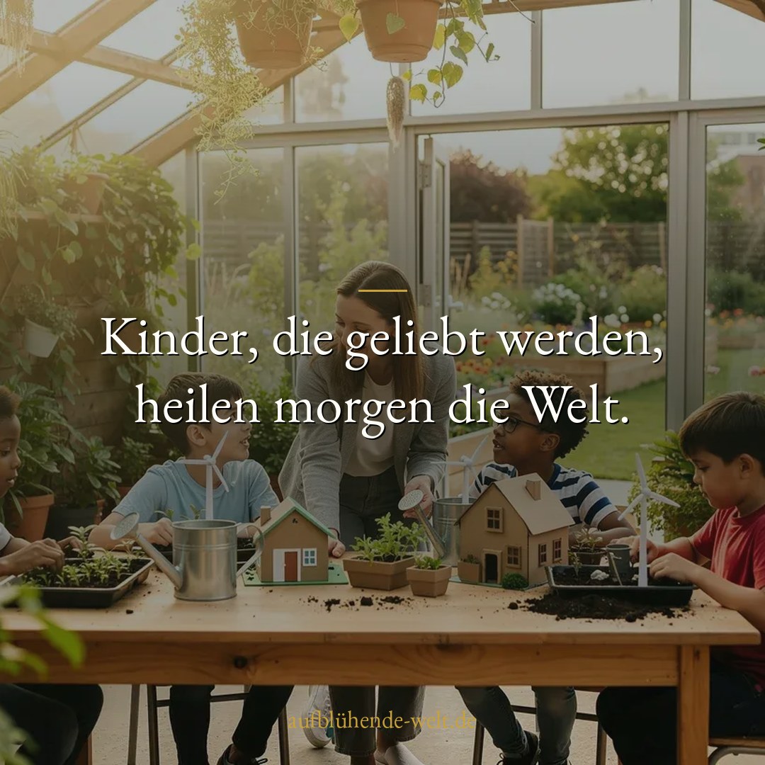 Kinder, die geliebt werden, heilen morgen die Welt.