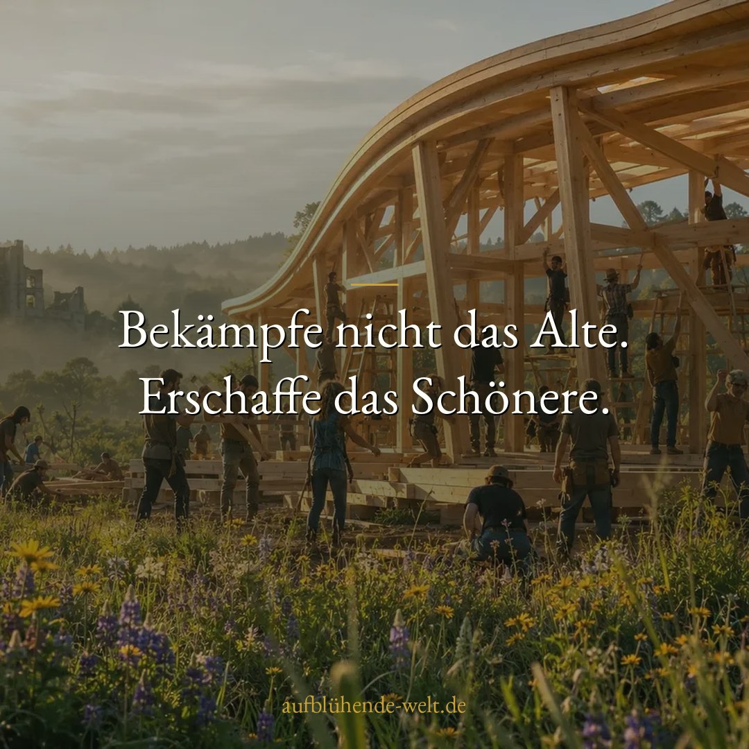 Bekämpfe nicht das Alte. Erschaffe das Schönere.