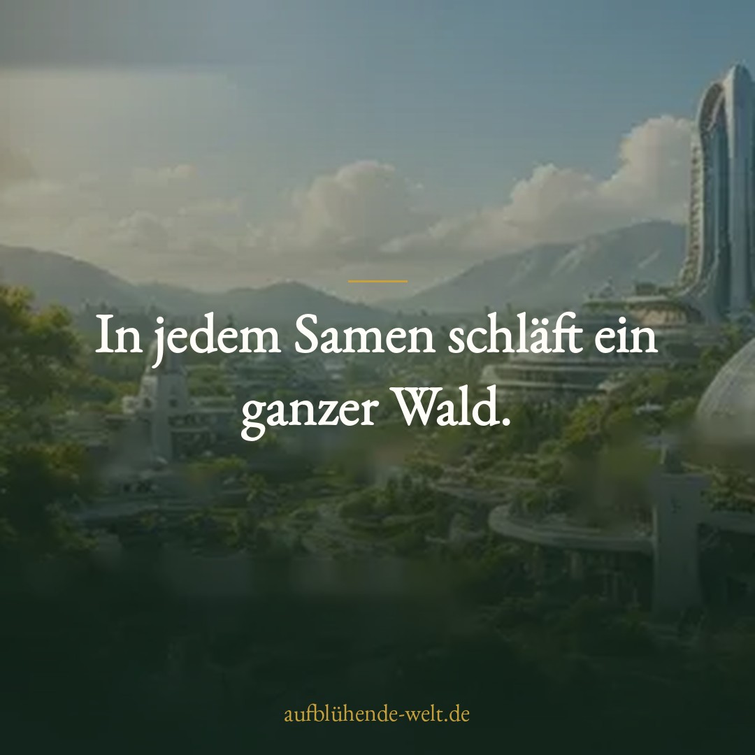 In jedem Samen schläft ein ganzer Wald.