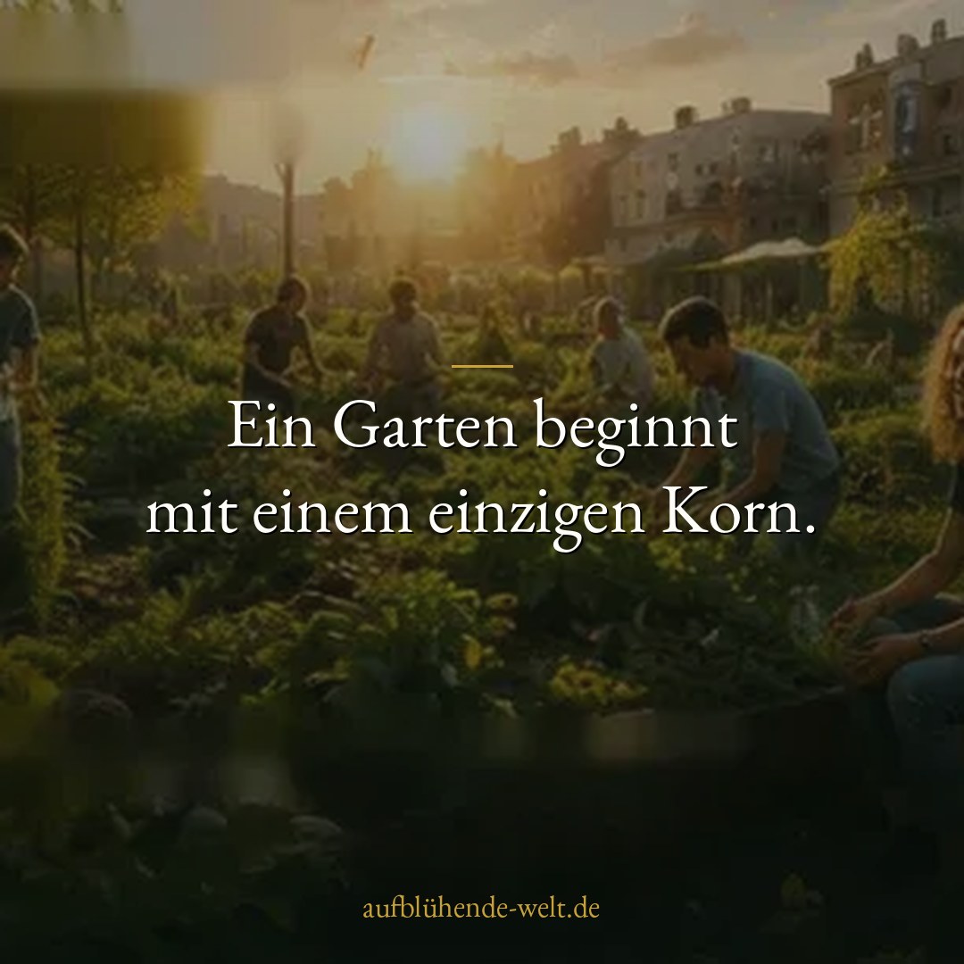 Ein Garten beginnt mit einem einzigen Korn.
